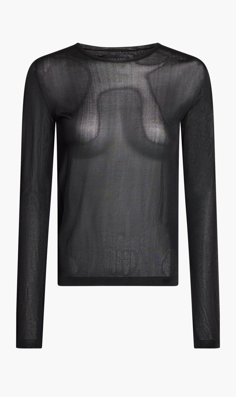 Versace Black Knit Sweater Slashes Serie for Women | The Deal Outlet