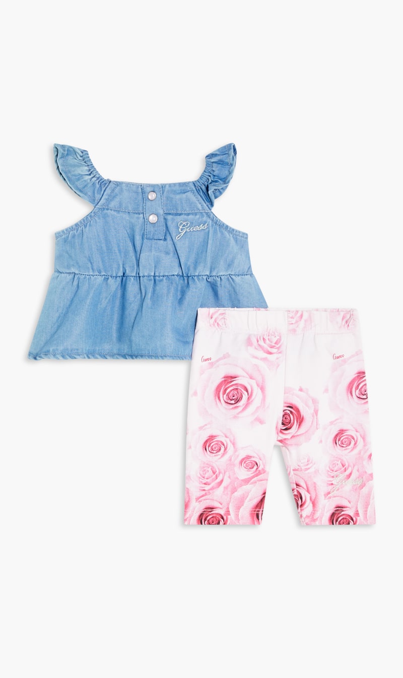 Guess Blue Shirt And Legging Set for Girls | The Deal Outlet