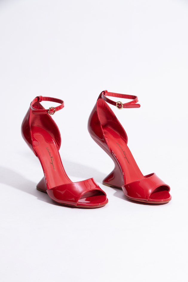 SALVATORE FERRAGAMO Todi Ankle Strap Wedge Sandals