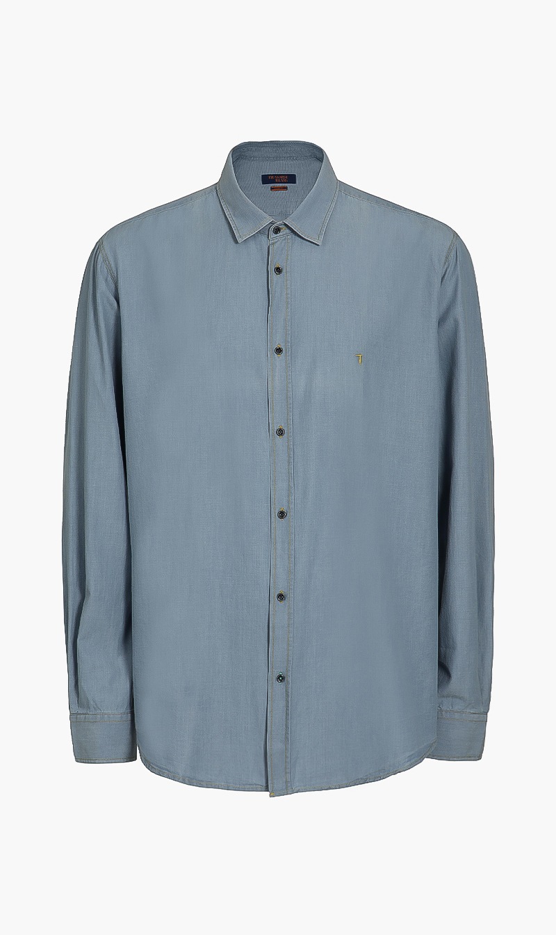 Trussardi Plain Denim Shirt