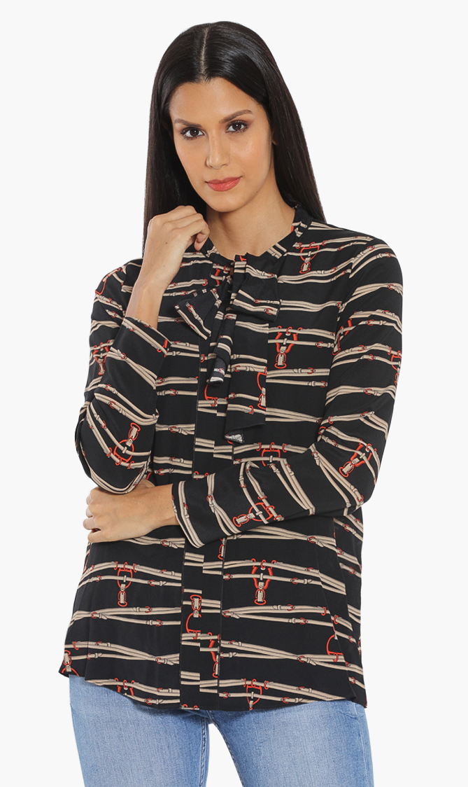 Longchamp Printed Long Sleeves Blouse