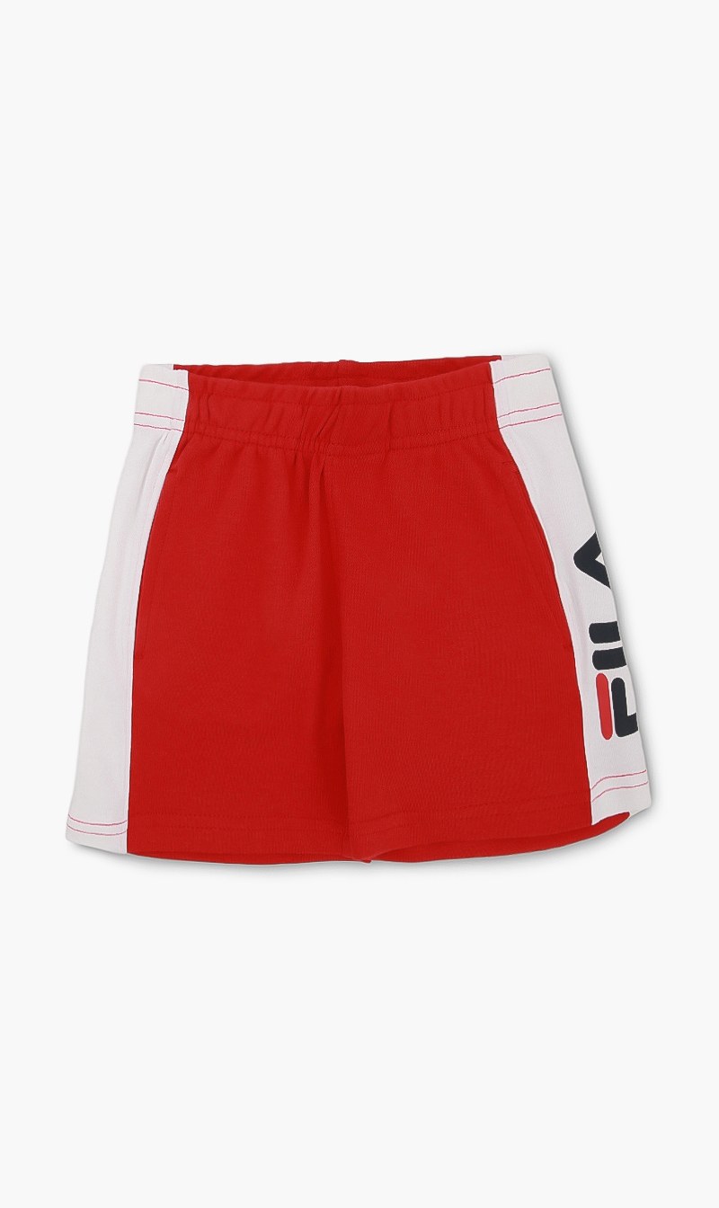 Fila Red Panelled Short With Logo for Boys | The Deal Outlet