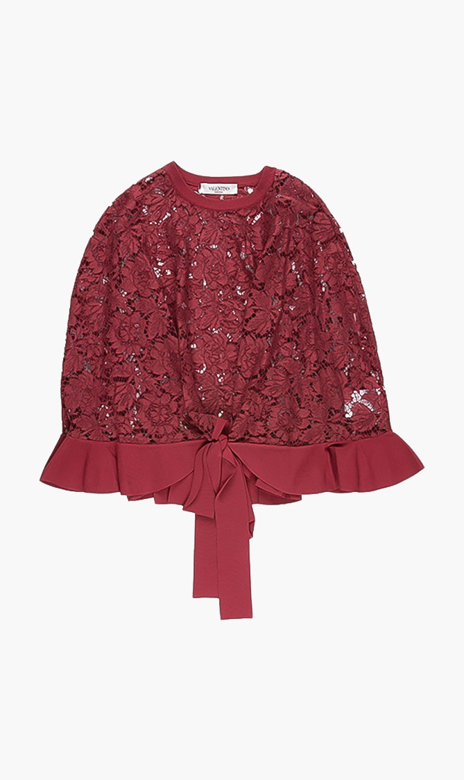 Valentino Floral Lace Cape