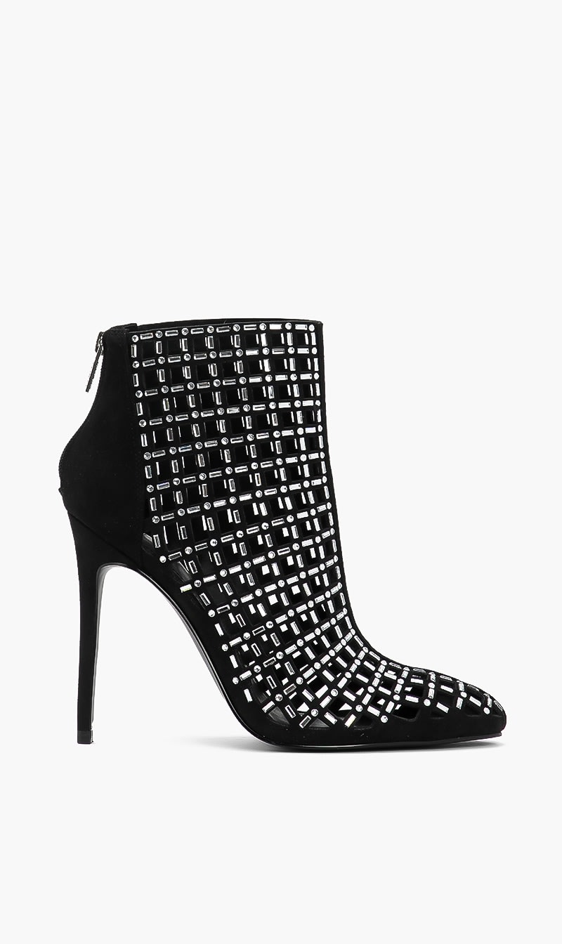 Randhir Rhine Stone Mesh Boots