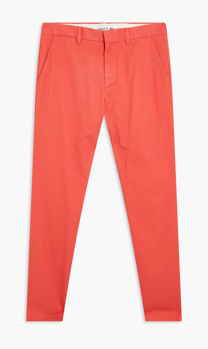 Lacoste Red New Chino Style Pants for Men | The Deal Outlet
