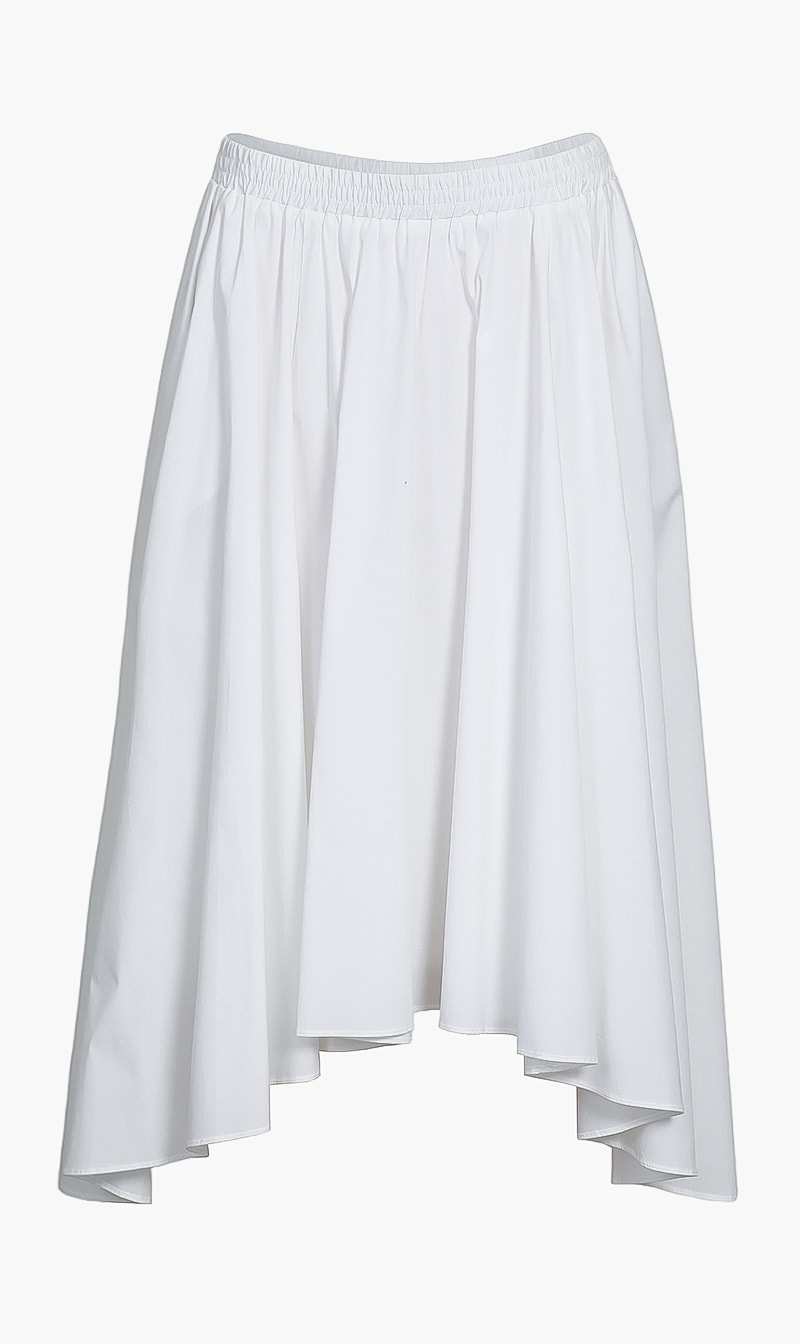 Michael Kors White Solid Elasticated Skirt for Women | The Deal Outlet