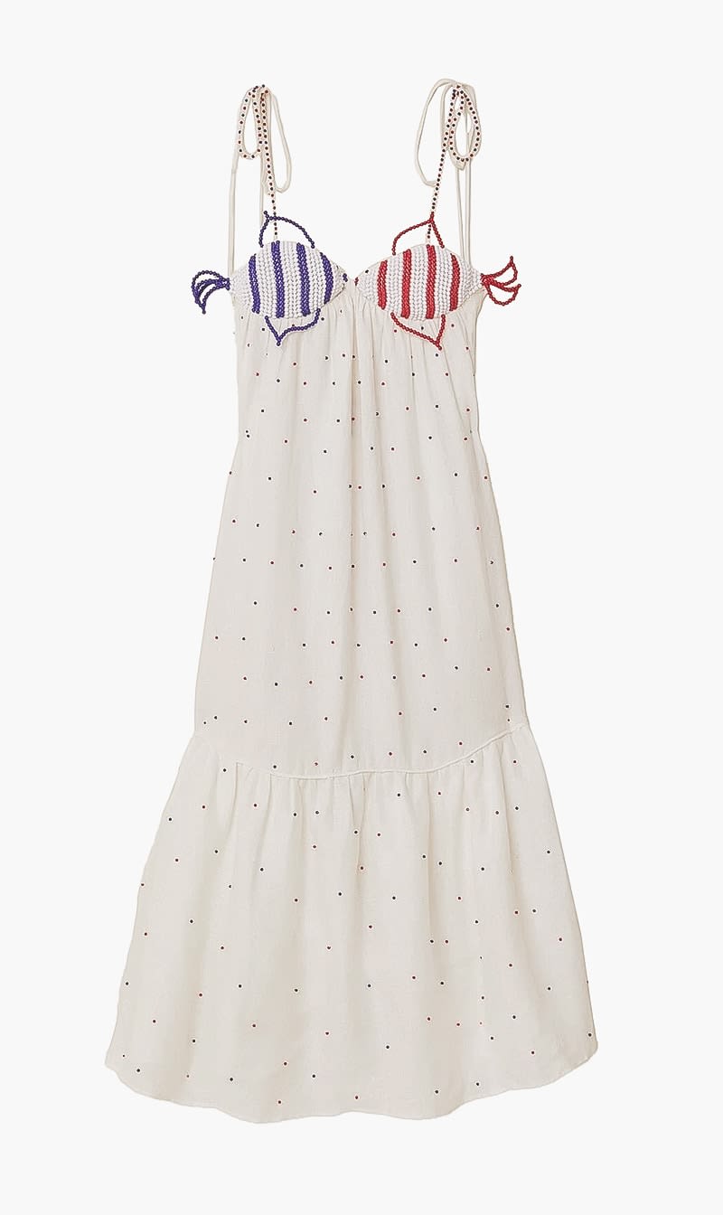 Farm Rio White Beaded Fishes White Sleeveless Maxi Dress for Women | The Deal Outlet
Farm Rio White Beaded Fishes White Sleeveless Maxi Dress for Women | The Deal Outlet