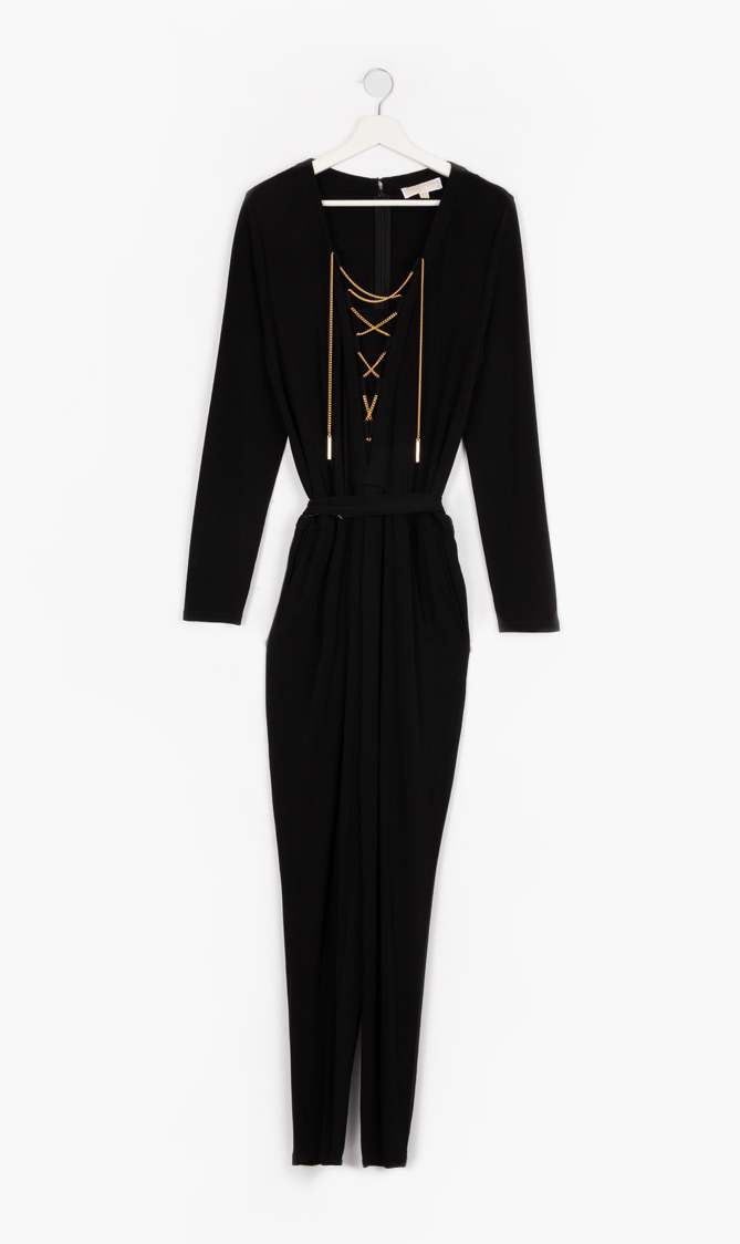 Michael Kors Chain Lace Up Jumpsuit