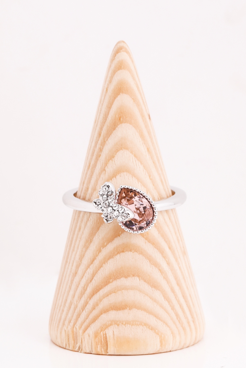 Swarovski Cinderella Flower Rose Gold Ring, 58mm