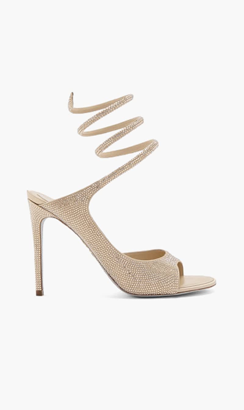Rene Caovilla Gold Audrey Sandals 80mm for Women
Rene Caovilla Gold Audrey Sandals 80mm for Women