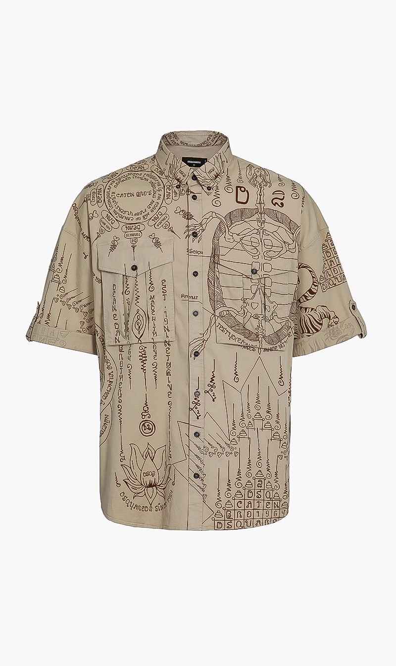 All Over Print Shirt, Brown
All Over Print Shirt, Brown