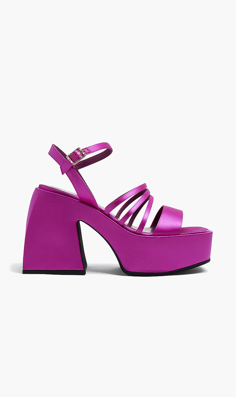 Nodaleto Pink Open Toe Heels for Women | The Deal Outlet