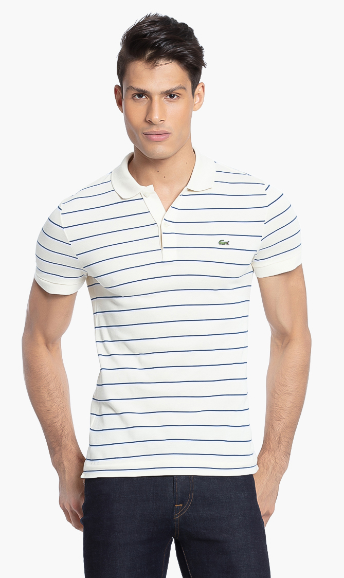 LACOSTE Regular Fit Striped Polo Shirt
