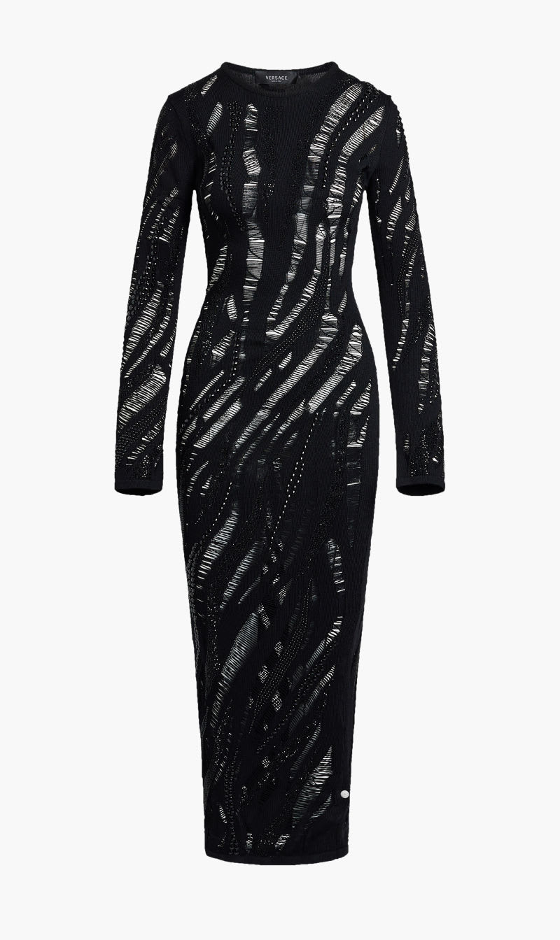 Versace Black Knit Dress Embroidered Grunge Serie for Women | The Deal Outlet
Versace Black Knit Dress Embroidered Grunge Serie for Women | The Deal Outlet