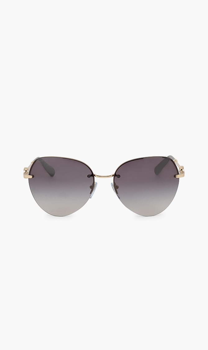 BVLGARI Semi Rimless Heart Sunglasses