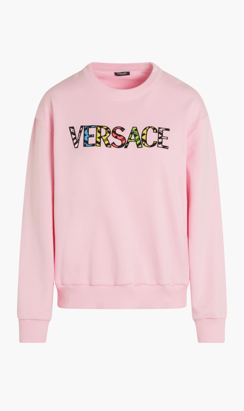 Sweatshirt Cotton Sweat Fabric With Versace Cut Out Monogram Embroidery, Pink
Sweatshirt Cotton Sweat Fabric With Versace Cut Out Monogram Embroidery, Pink
