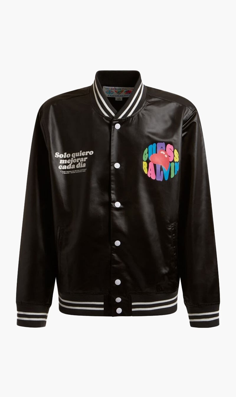 Guess Black Go J Balvin Amor Bomber for Men | The Deal Outlet 
Guess Black Go J Balvin Amor Bomber for Men | The Deal Outlet