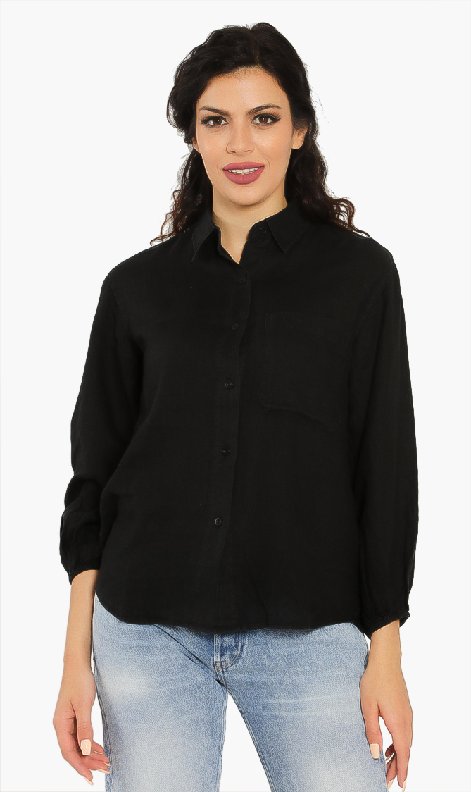 Replay Plain Linen Long Sleeves Shirt