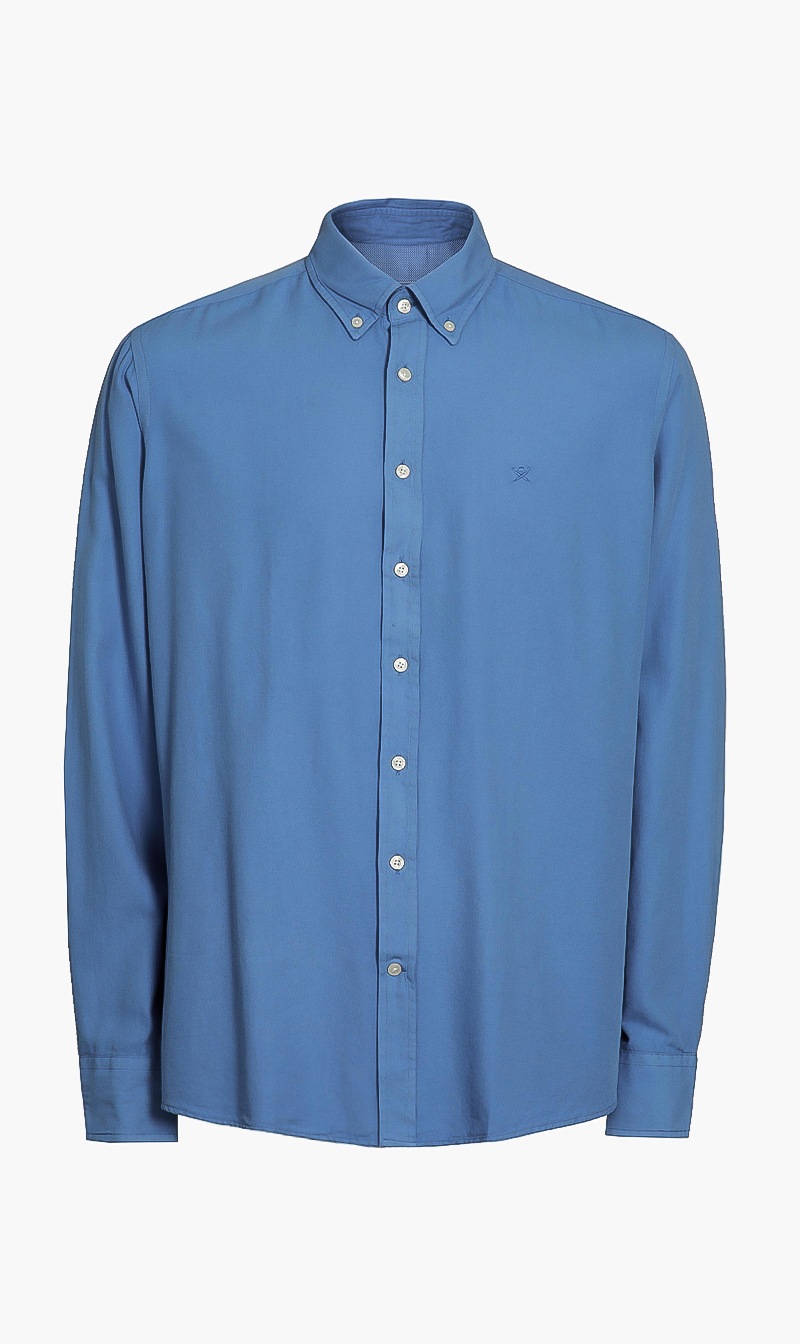 Gmt Dye Delave Oxford Long Sleeve Shirt, Blue