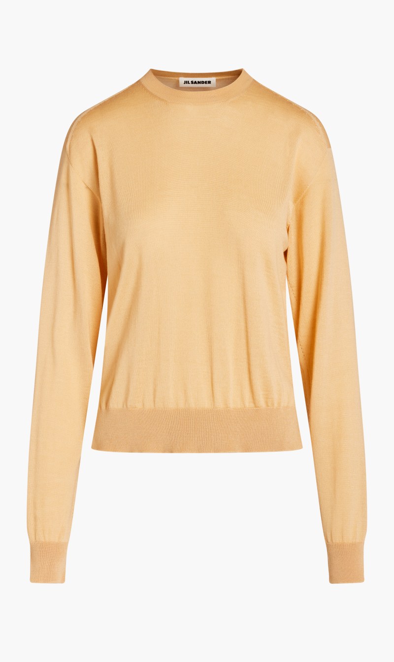 Jil Sander Beige Cashmere Merino Long Sleeve Sweater for Women | The Deal Outlet
Jil Sander Beige Cashmere Merino Long Sleeve Sweater for Women | The Deal Outlet