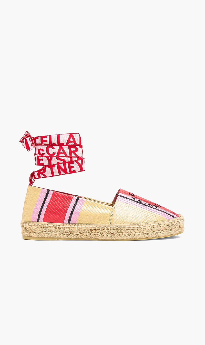 Stella Mc Cartney Brown Gaia Rafia Espadrilles for Women | The Deal Outlet