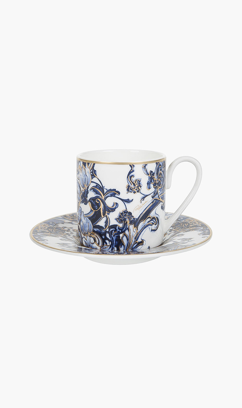 Roberto Cavalli Azulejos Coffee Cup And Saucer