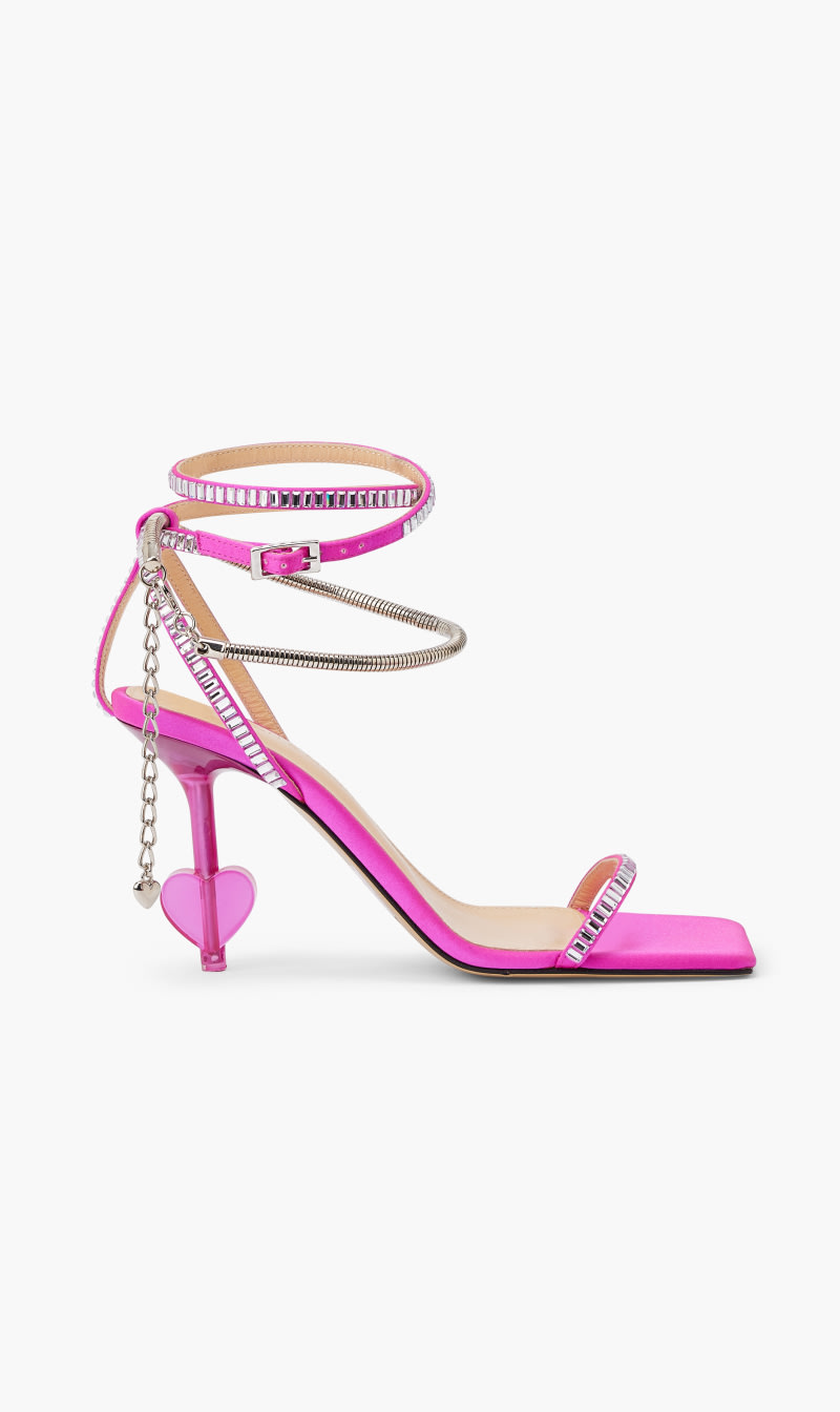 Mach And Mach Pink Heart Shaped Fuchsia Satin Sandals 95mm for Women | The Deal Outlet
Mach And Mach Pink Heart Shaped Fuchsia Satin Sandals 95mm for Women | The Deal Outlet