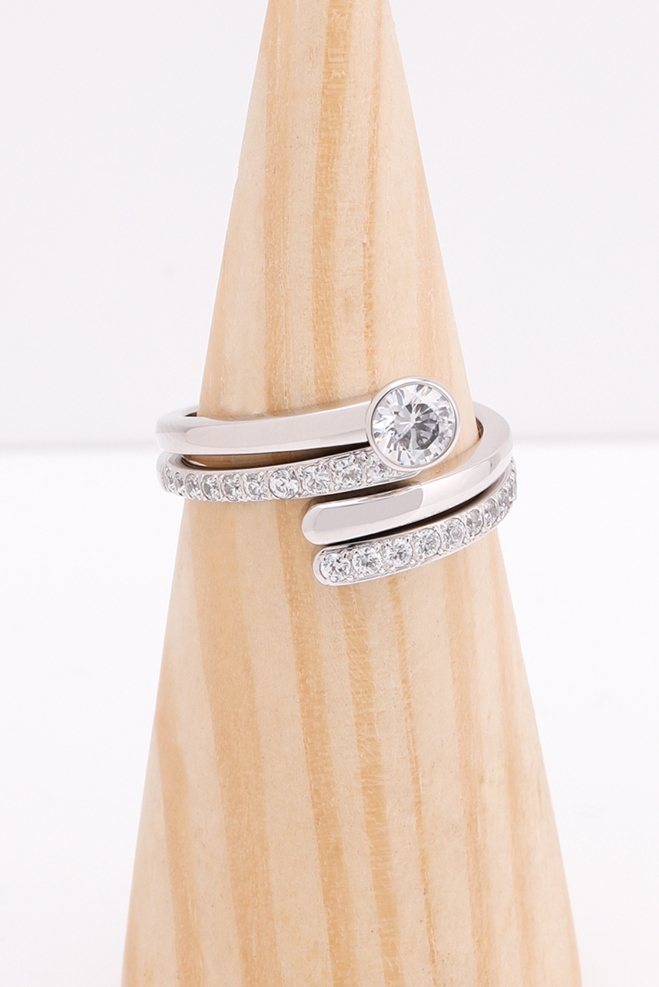 SWAROVSKI Radiance Silver Ring Set, 60mm