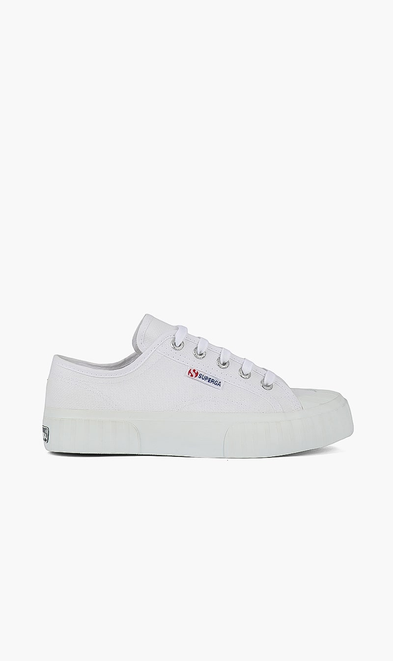 Superga White Stripe Sneakers for Women | The Deal Outlet