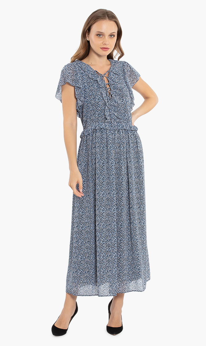 Michael Kors Lace Up Maxi Dress