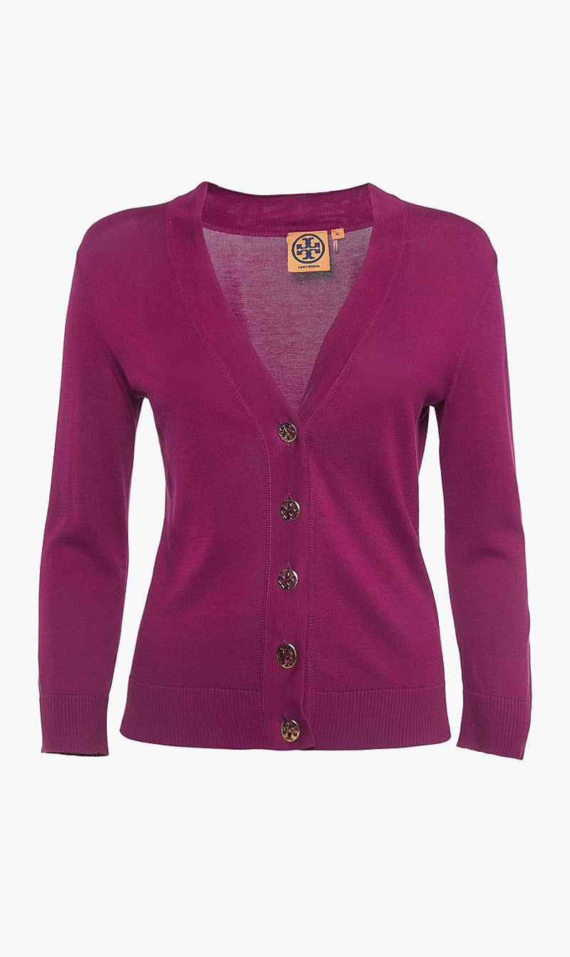 Tory Burch Purple Simone Cardigan for Women
Tory Burch Purple Simone Cardigan for Women