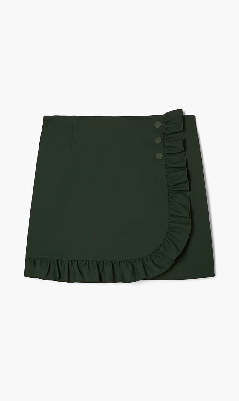 Tory Burch Green Tech Twill Ruffle Skort for Women | The Deal Outlet
Tory Burch Green Tech Twill Ruffle Skort for Women | The Deal Outlet
