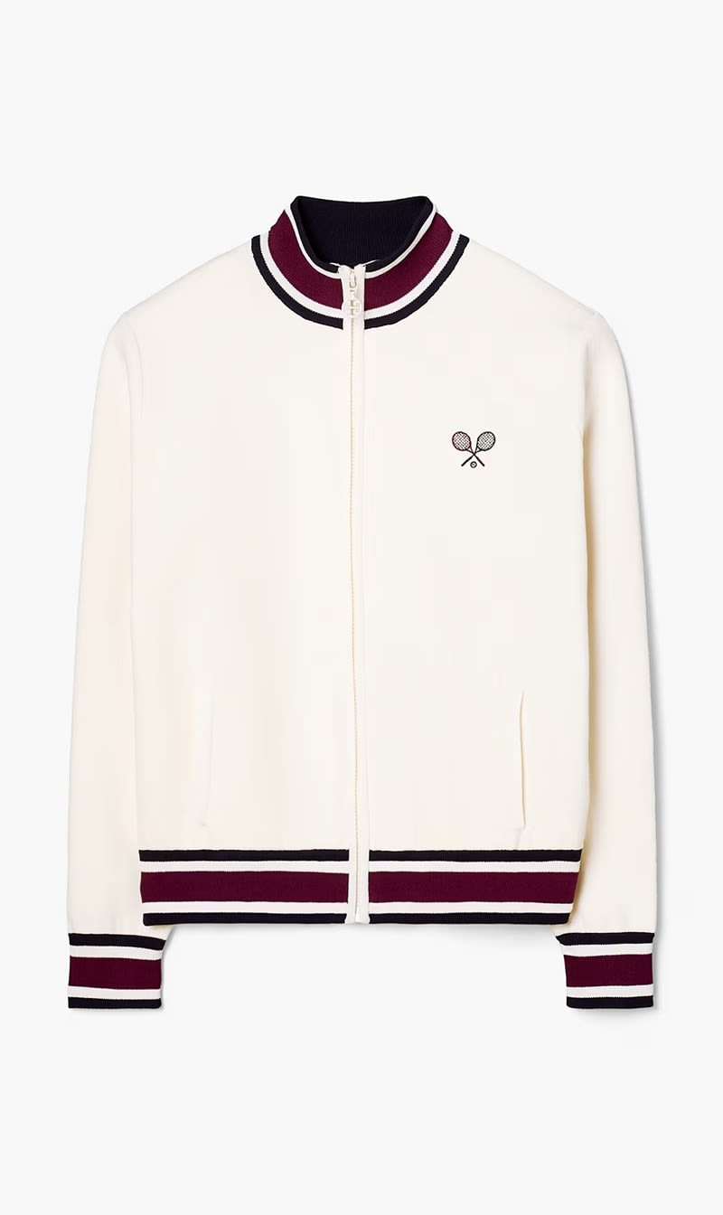 Tory Burch White Tech Knit Tennis Jacket for Women | The Deal Outlet
Tory Burch White Tech Knit Tennis Jacket for Women | The Deal Outlet