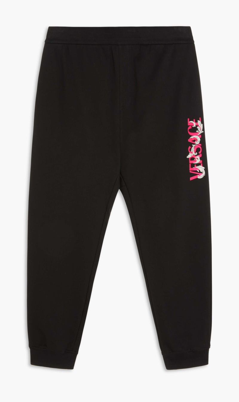 Versace Black Sweatpants Jersey Pink Baroque Logo Solid for Men | The Deal Outlet
Versace Black Sweatpants Jersey Pink Baroque Logo Solid for Men | The Deal Outlet