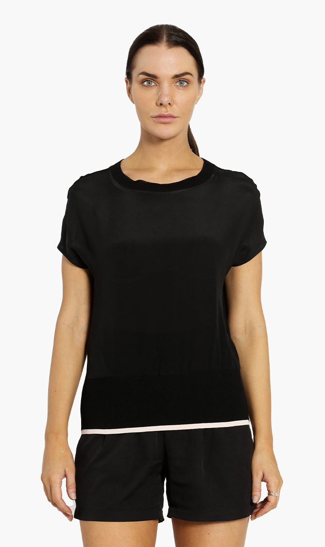 Emporio Armani Ribbed Hem Top