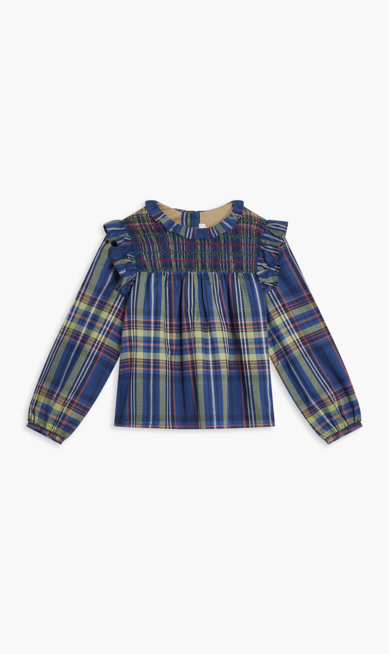 Bonpoint Blue Blouse Domitille for Girls | The Deal Outlet