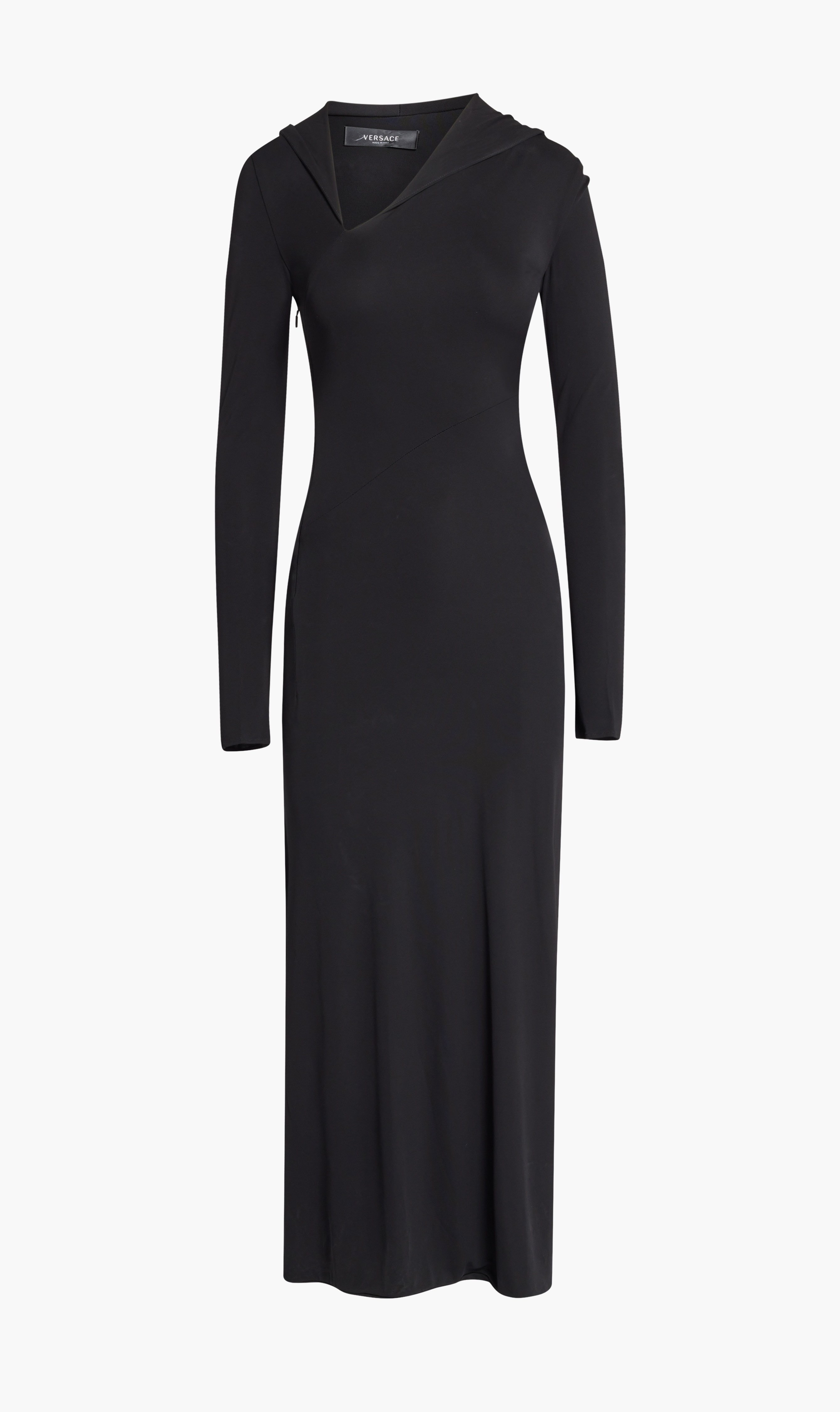 Versace Black Gown Tessuto Jersey Opaco for Women | The Deal Outlet