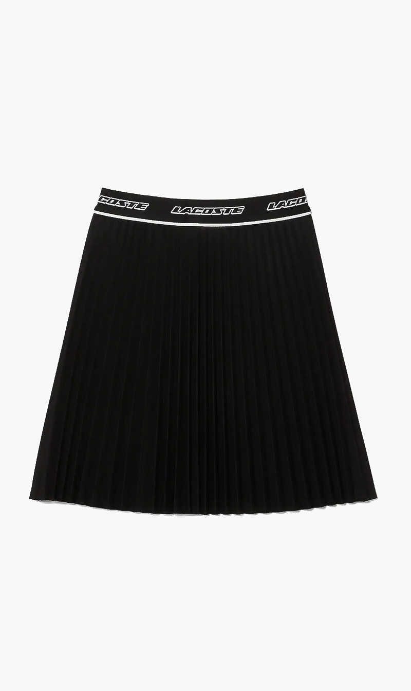Lacoste Black Pleated Elasticated Skirt for Women | The Deal Outlet