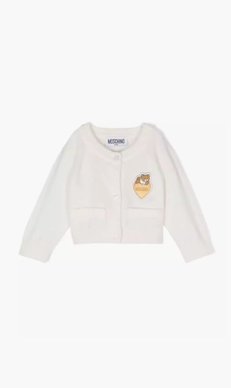 Moschino White Logo Cardigan for Girls | The Deal Outlet
Moschino White Logo Cardigan for Girls | The Deal Outlet