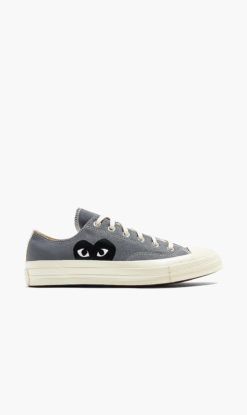 Play X Converse Low Top Canvas Sneakers, Grey