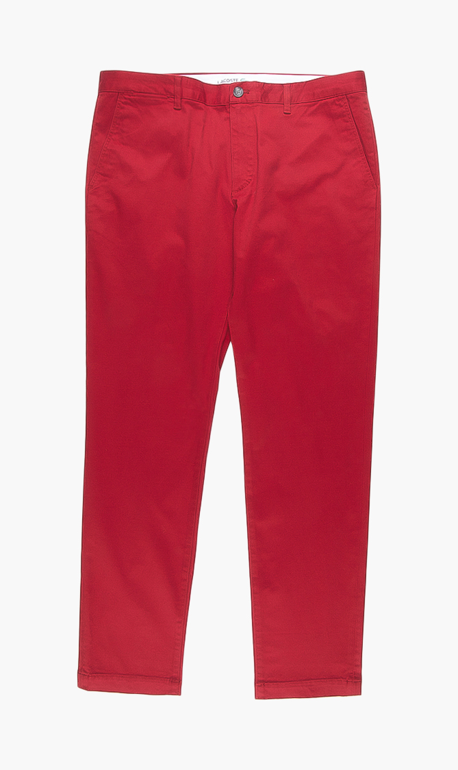 Stretch Slim Fit Chino Pants, Red