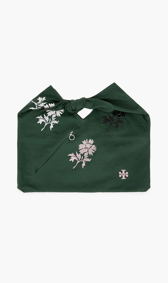 Tory Burch Zoe Embellished Tie Bag