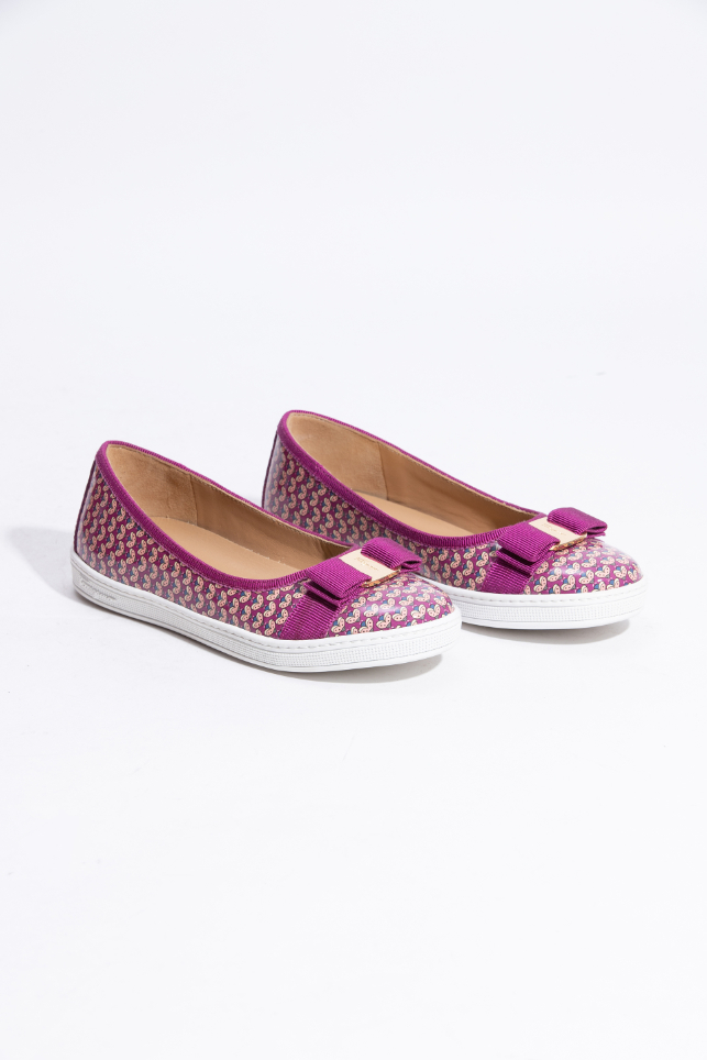 Salvatore Ferragamo Vara Leather Ballerina