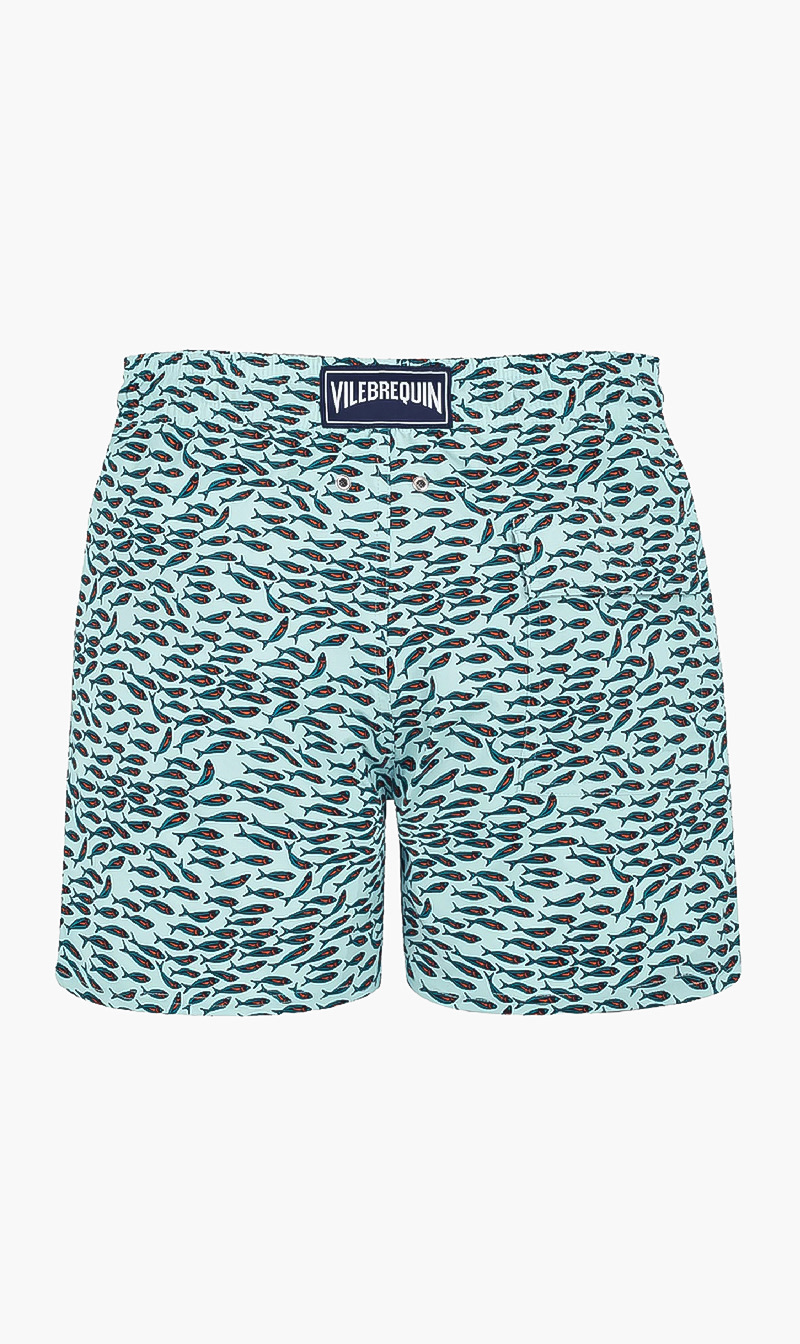 Fish Printed Shorts, Blue