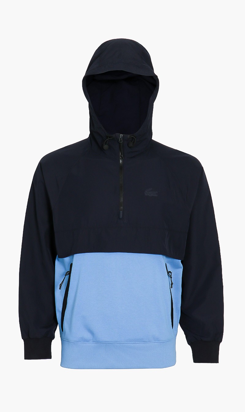 Lacoste colorblock hoodie jacket | the deal outlet, Blue