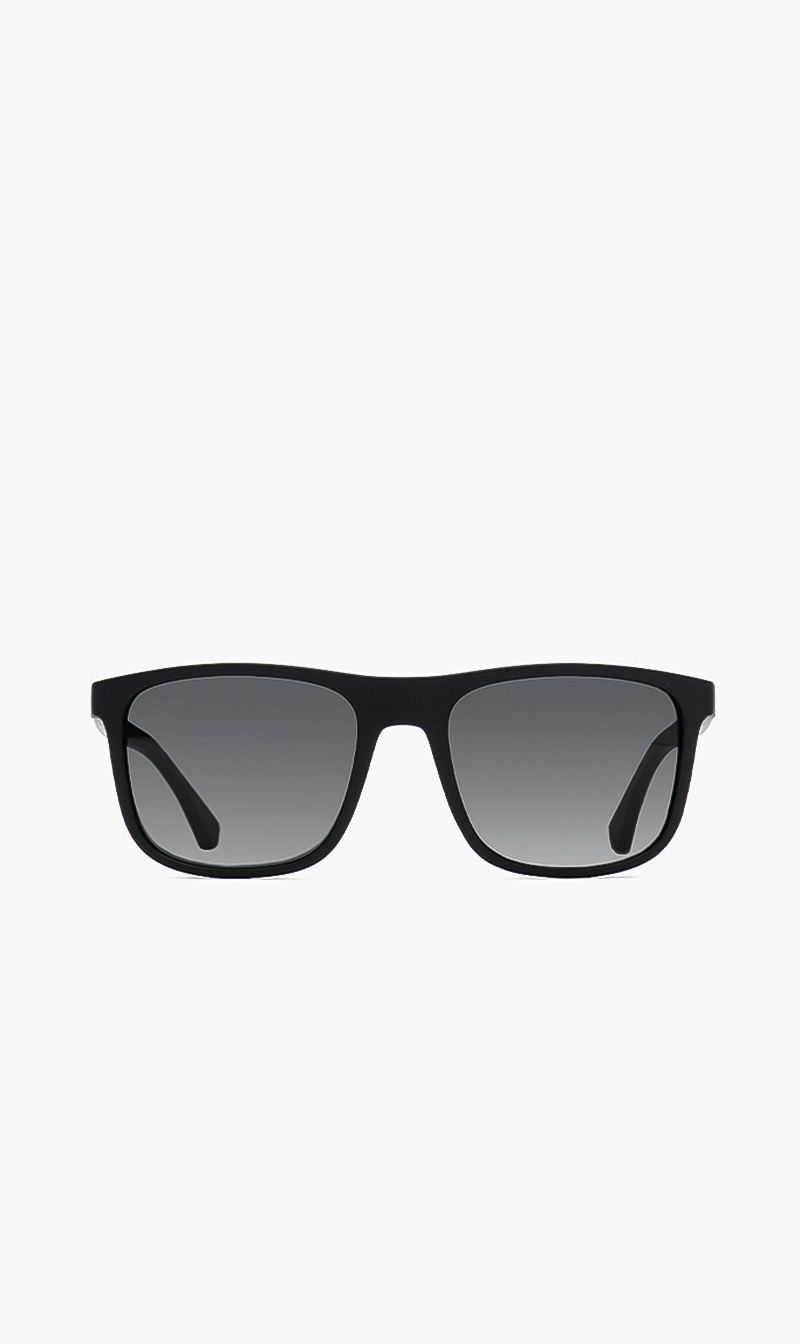 Emporio Armani Rectangle Black Sunglasses