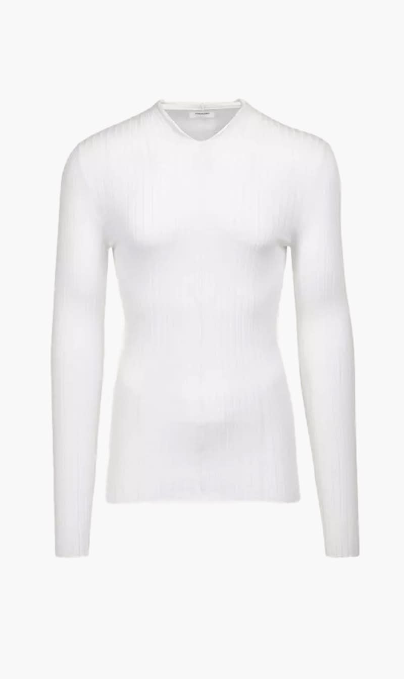 Salvatore Ferragamo White Wool Rib Long Sleeves V-neck for Men | The Deal Outlet
Salvatore Ferragamo White Wool Rib Long Sleeves V-neck for Men | The Deal Outlet