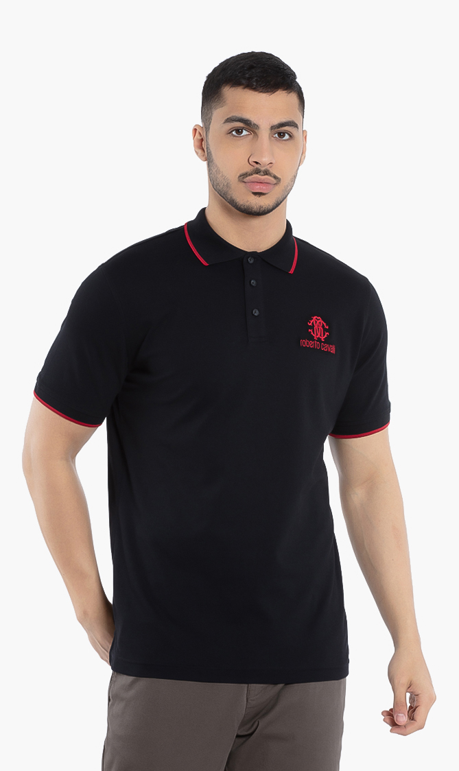 Roberto Cavalli Regular Fit Cotton Polo Shirt