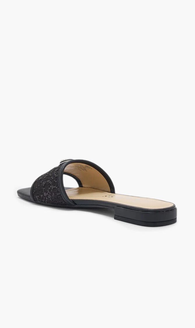 TAMSEY FLAT SANDALS RAFFIA WITH METALLIC THREADPREMIERE NAPPA CROM80CH