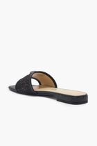 TAMSEY FLAT SANDALS RAFFIA WITH METALLIC THREADPREMIERE NAPPA CROM80CH
